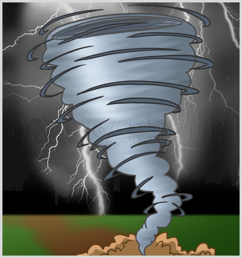 How To Draw A Tornado Drawing Step By Step By Dawn DragoArt