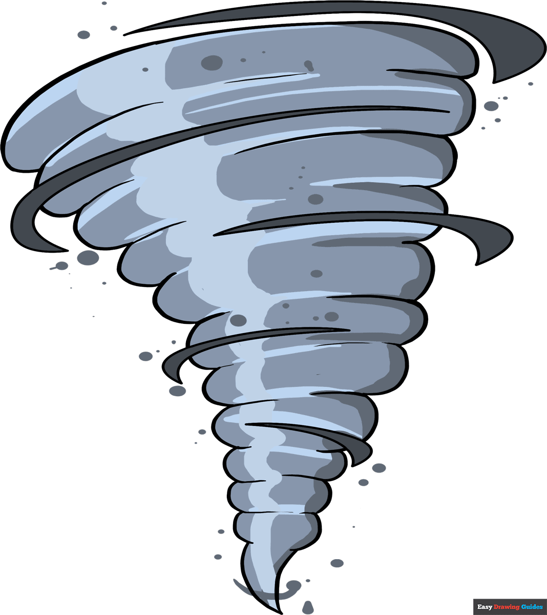How To Draw A Tornado Really Easy Drawing Tutorial