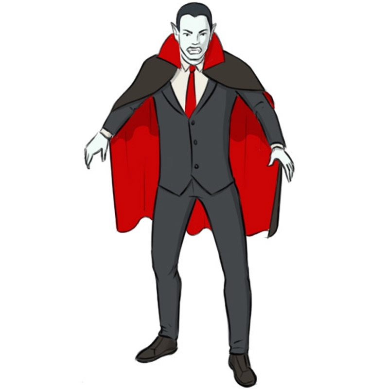 How To Draw A Vampire Easy Drawing Art