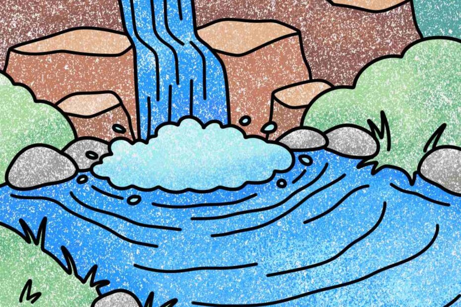 How To Draw A Waterfall HelloArtsy