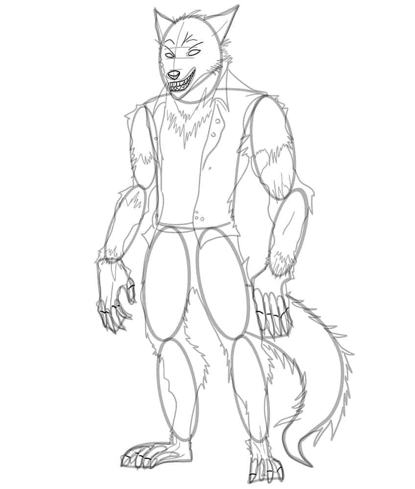 How To Draw A Werewolf Create A Ferocious Werewolf Sketch
