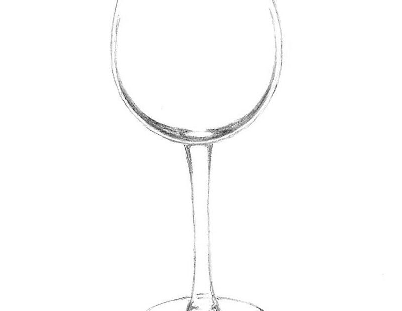 How To Draw A Wine Glass