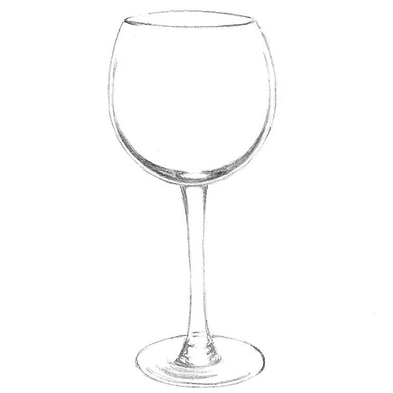 How To Draw A Wine Glass