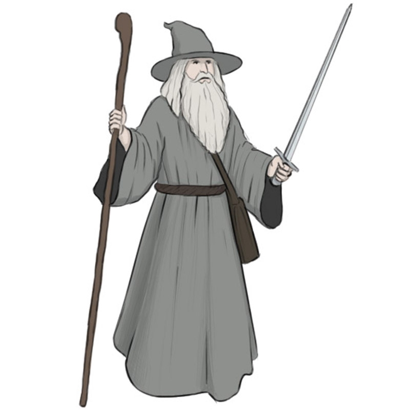 How To Draw A Wizard Easy Drawing Art