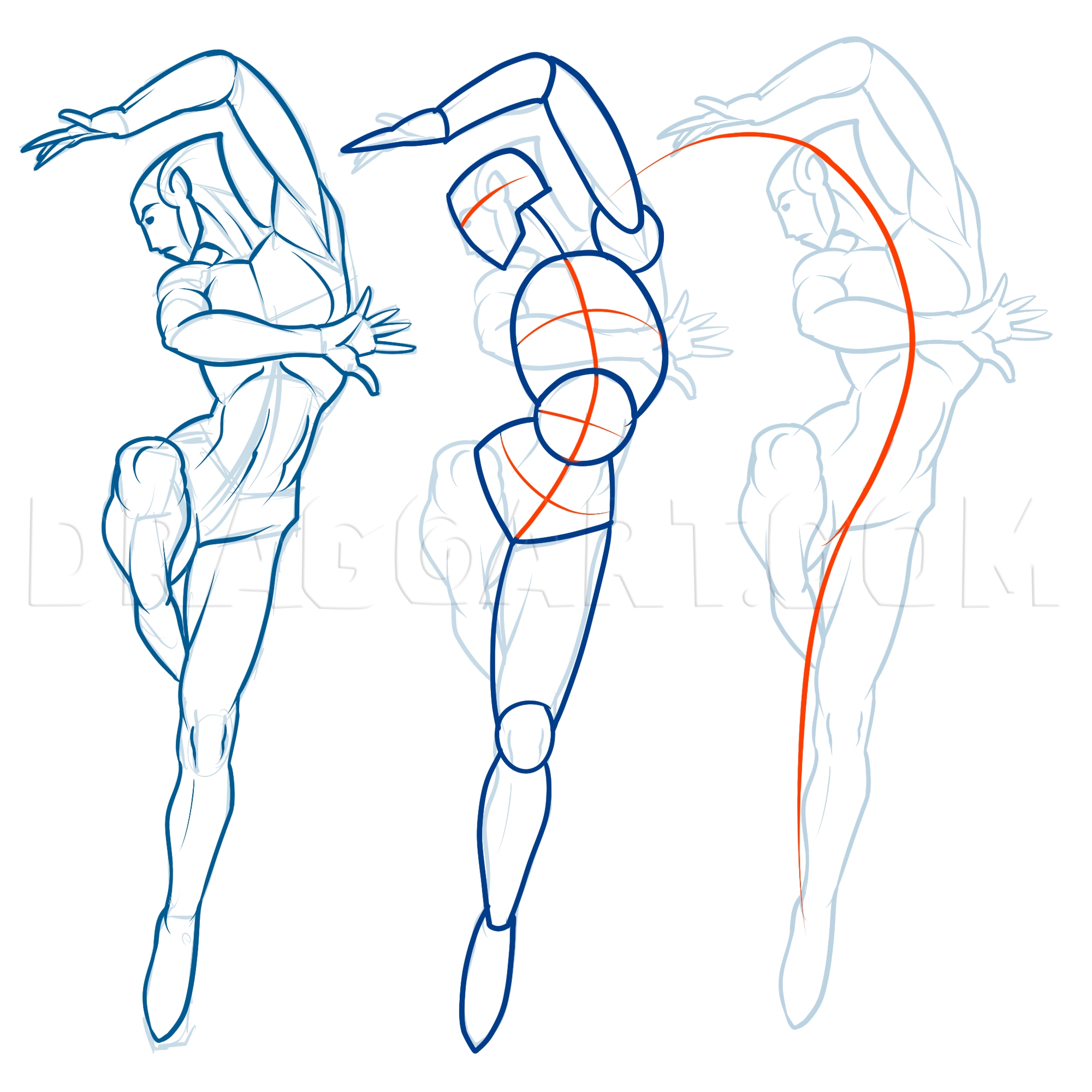 How To Draw Action Poses Drawing Step By Step By KingTutorial DragoArt