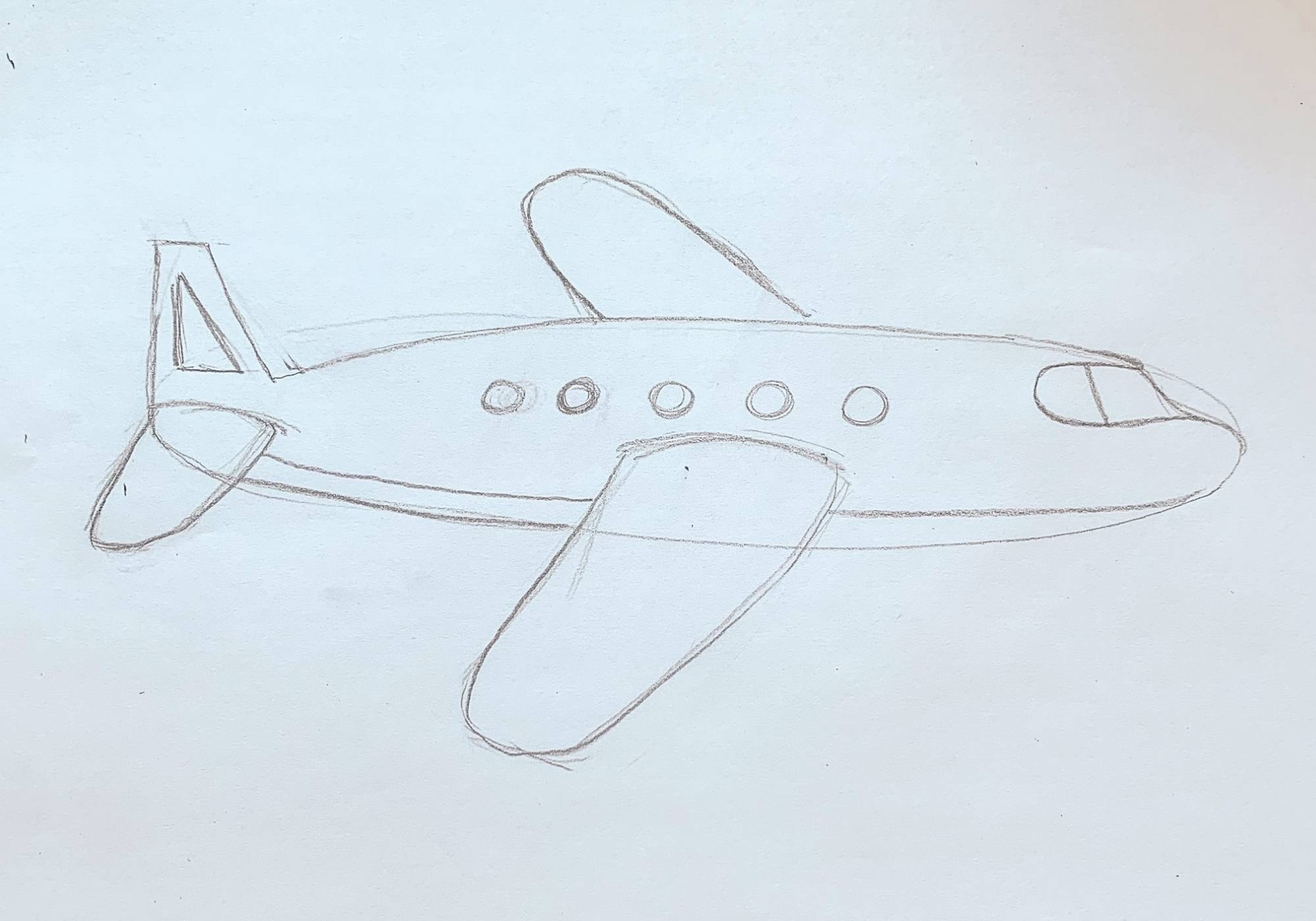 simple drawing of an aeroplane