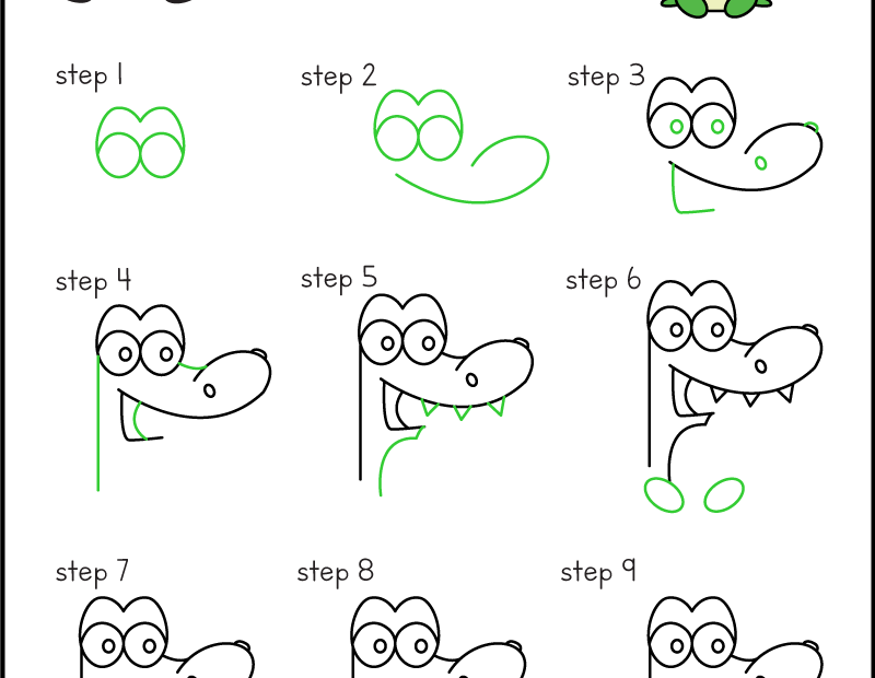 How To Draw An Alligator For Kids Tree Valley Academy