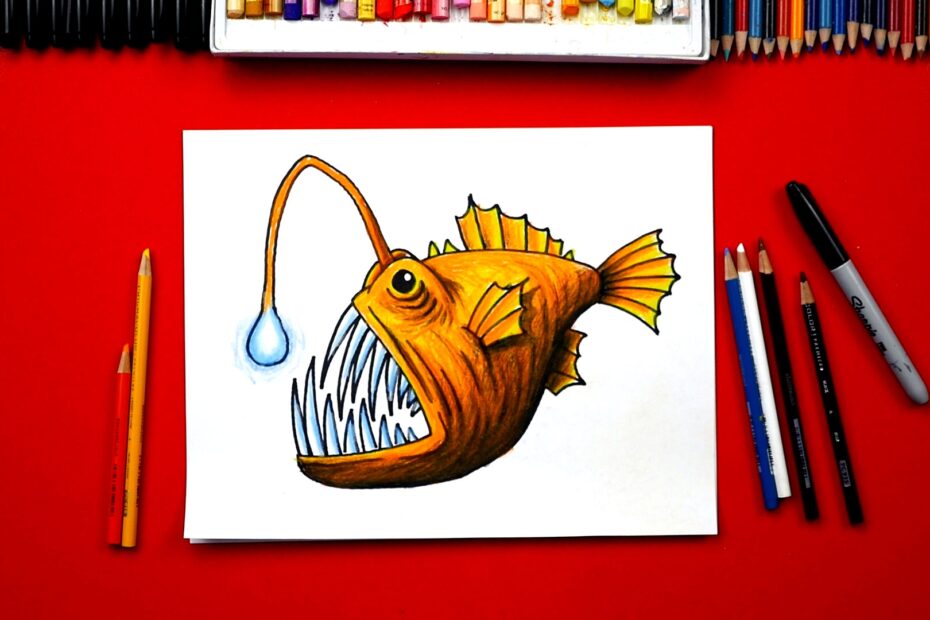 How To Draw An Anglerfish Art For Kids Hub