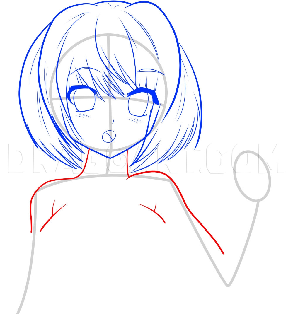 How To Draw An Anime Character Anime Character Drawing Step By Step By Dawn DragoArt