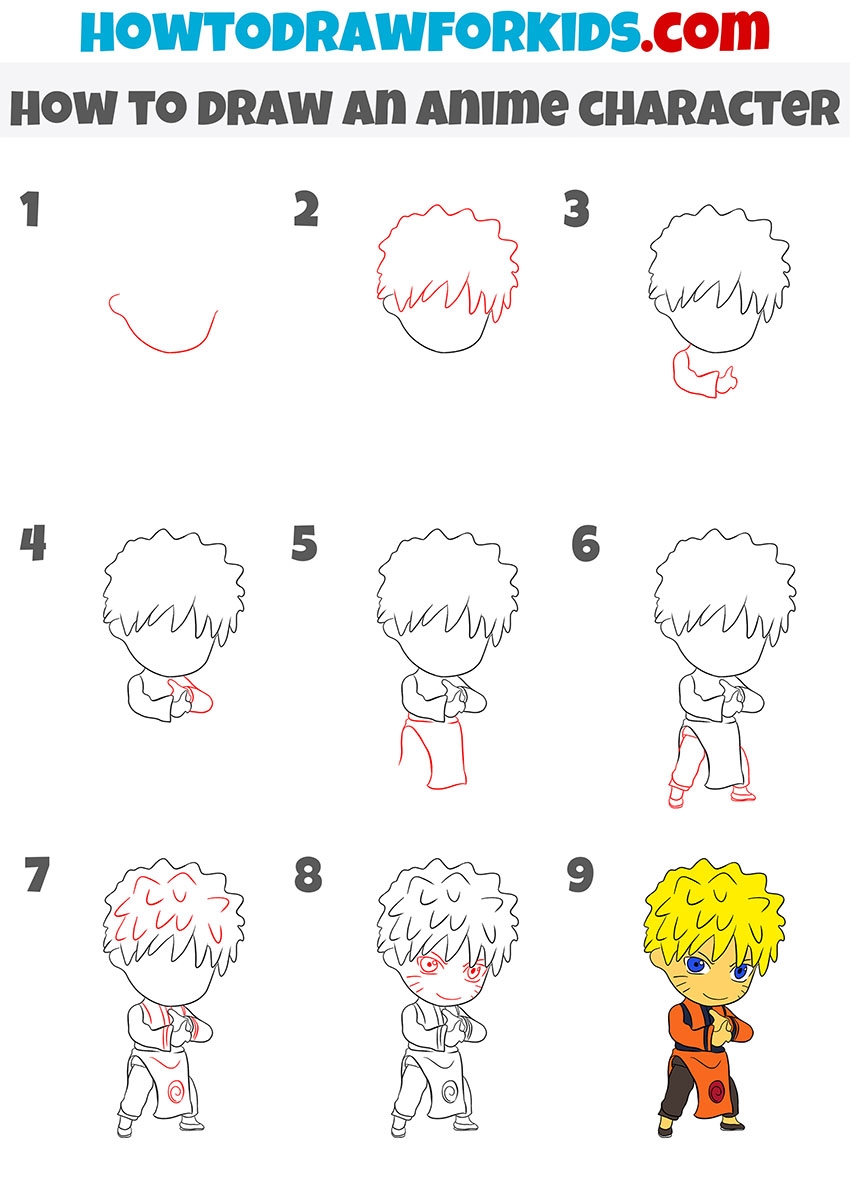 How To Draw An Anime Character Easy Drawing
