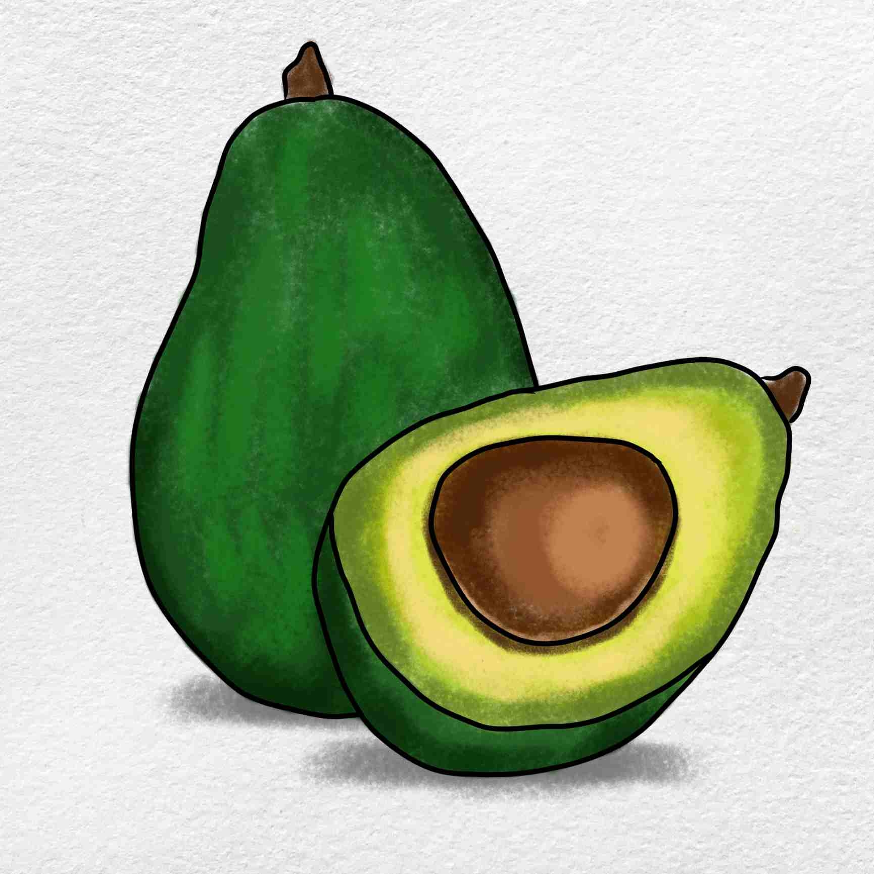 How To Draw An Avocado HelloArtsy