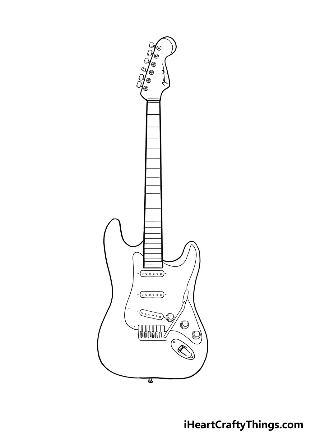 How To Draw An Electric Guitar A Step By Step Guide I Heart 