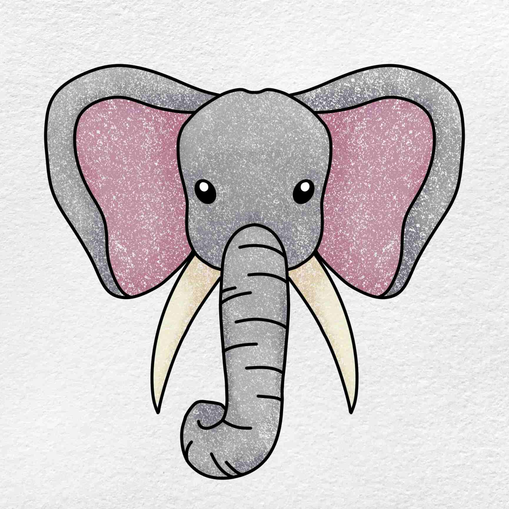 drawing a elephant easy