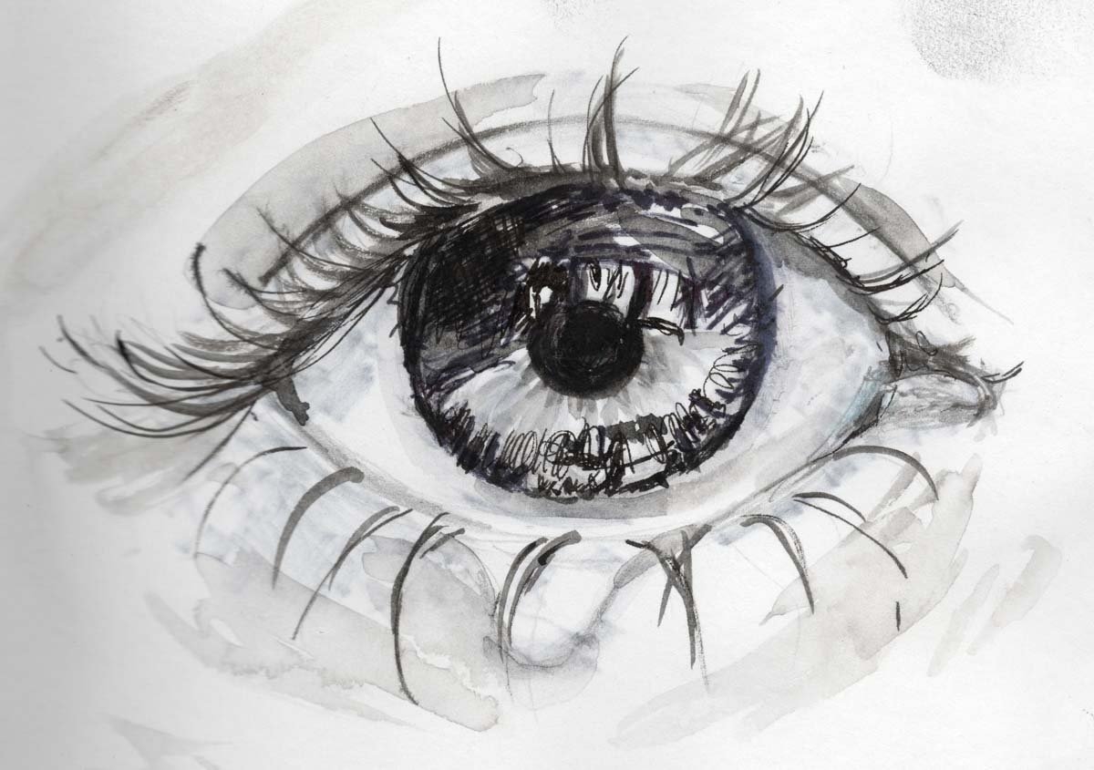 how to draw an eye
