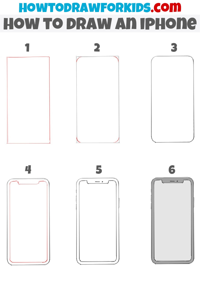 How To Draw An IPhone Easy Drawing Tutorial For Kids