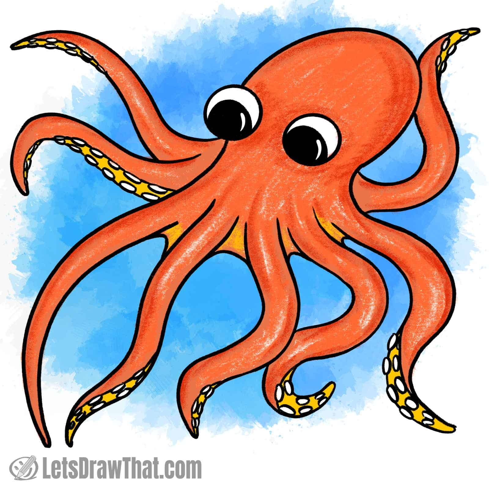 how to draw a octopus