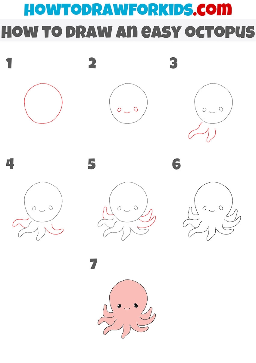 how to draw an octopus