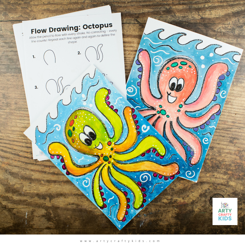 How To Draw An Octopus Step By Step Guide Arty Crafty Kids