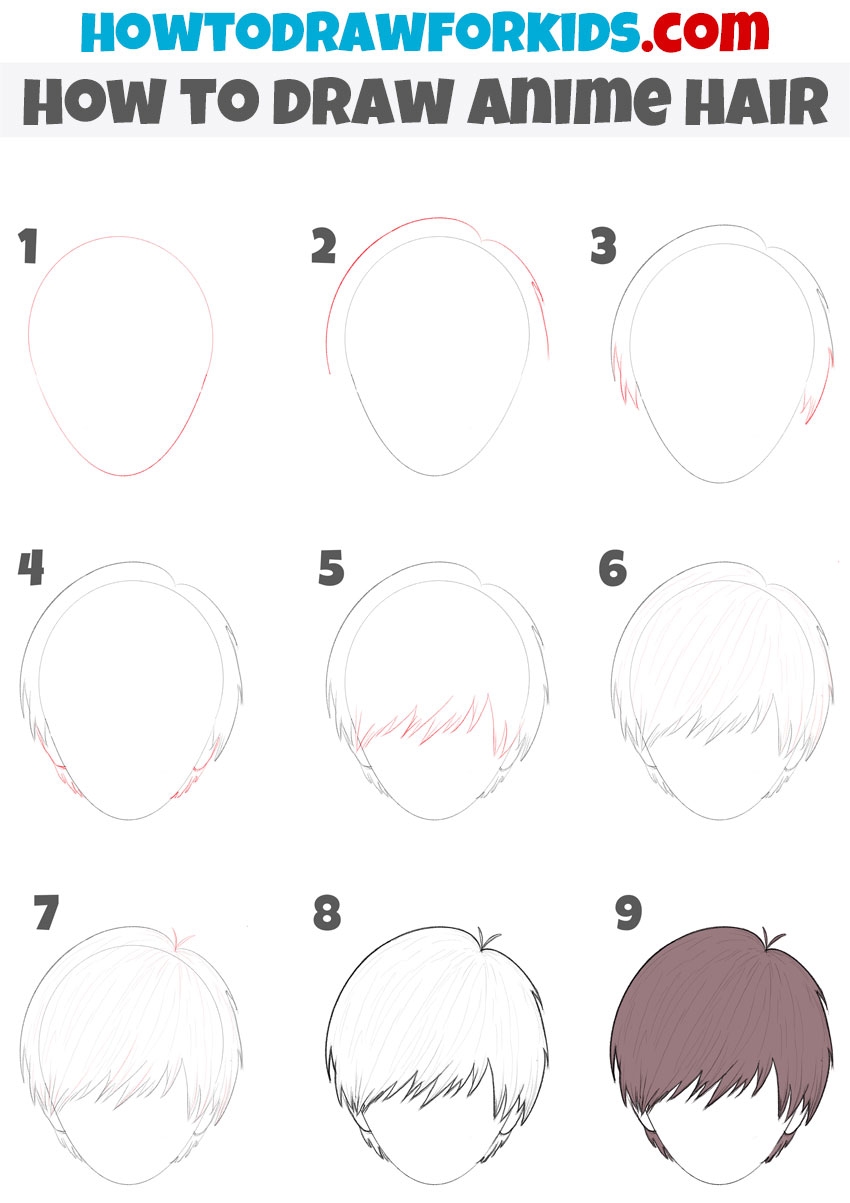 how to draw anime hair how to draw anime hair