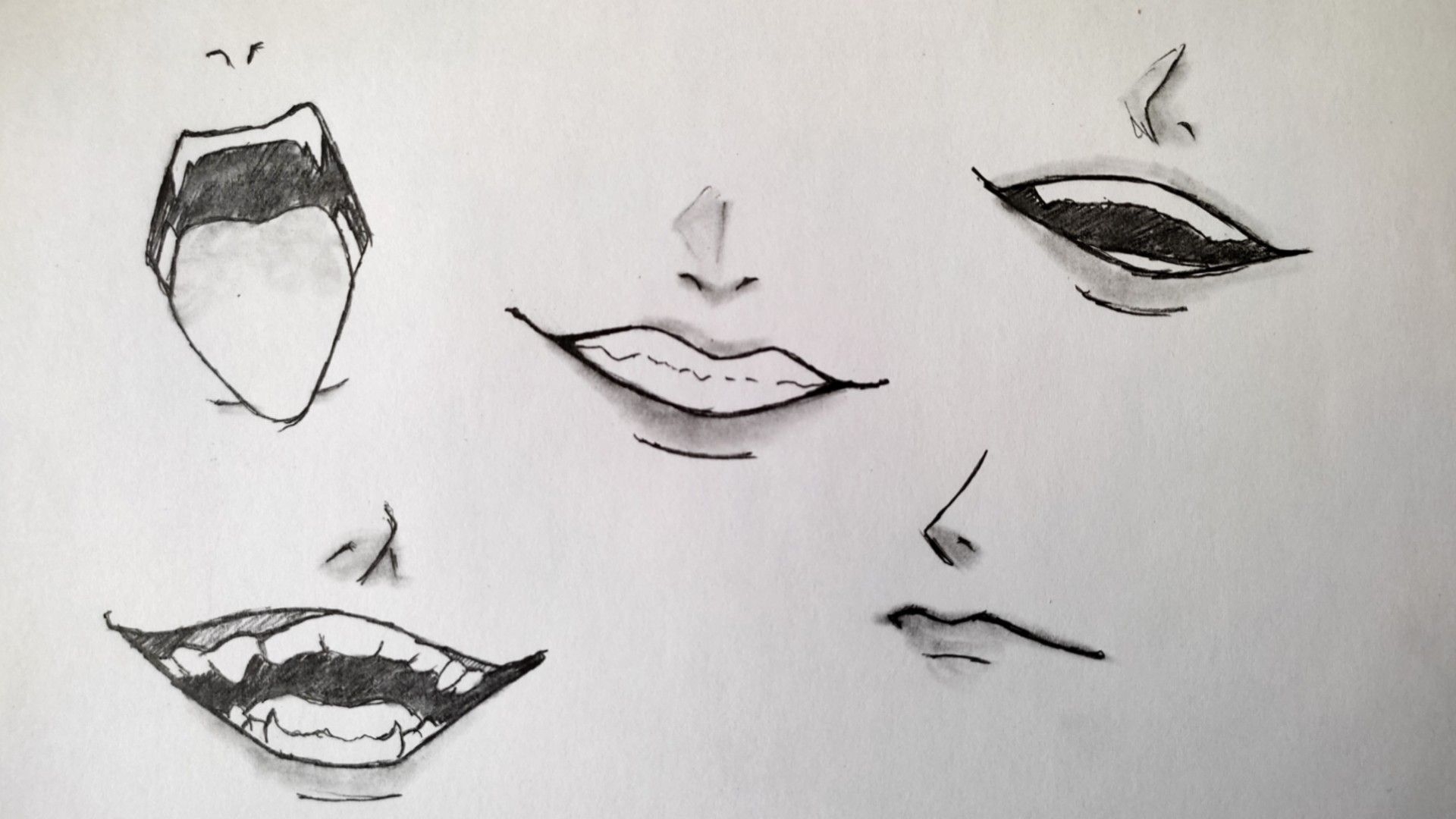 how to draw lips anime