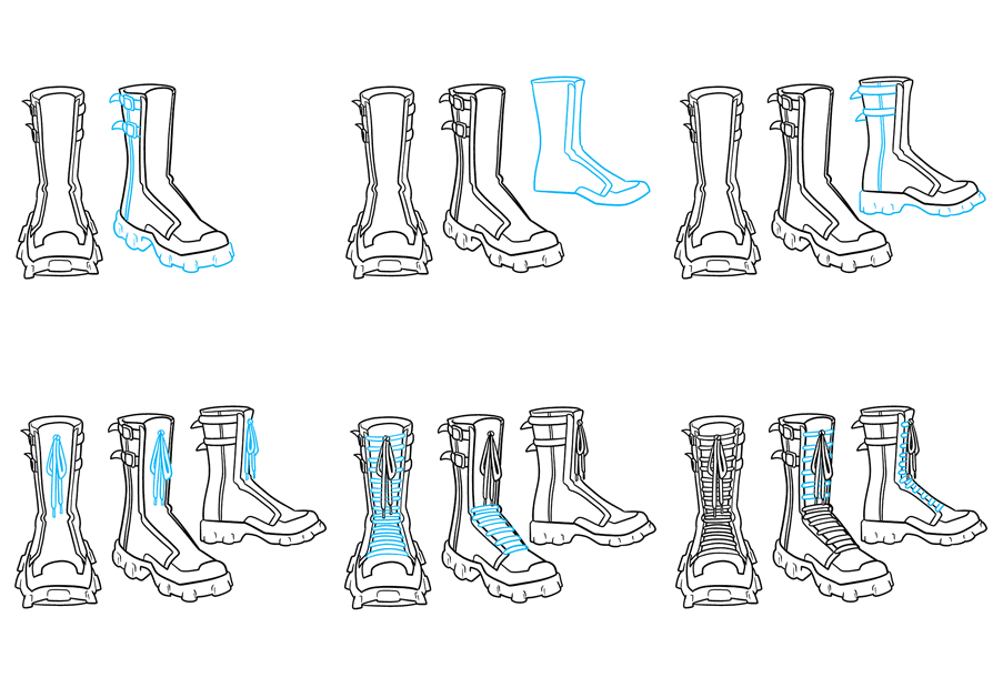 How To Draw Anime Shoes And Boots Easy Step By Step Tutorial