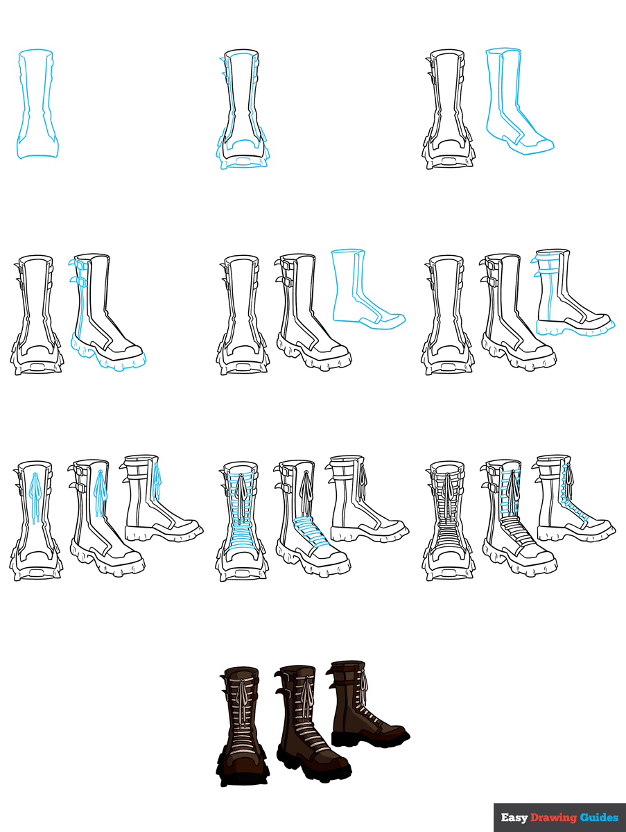 How To Draw Anime Shoes And Boots Easy Step By Step Tutorial