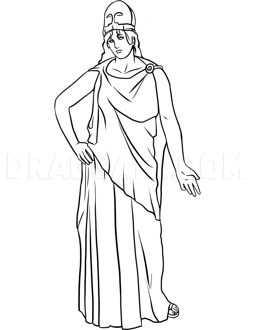 How To Draw Athena Drawing Step By Step By Dawn DragoArt