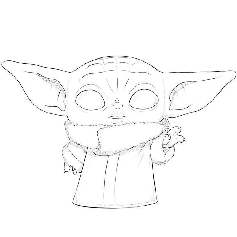 baby yoda drawing