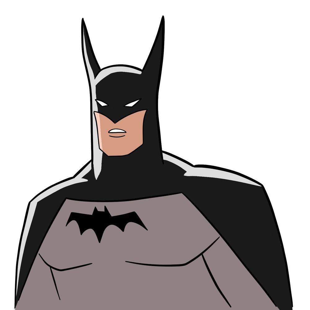 batman drawing easy