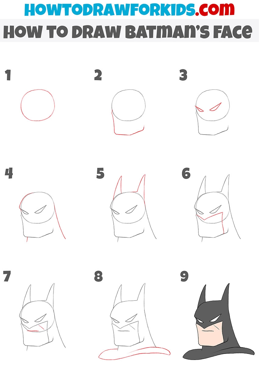 how to draw a batman