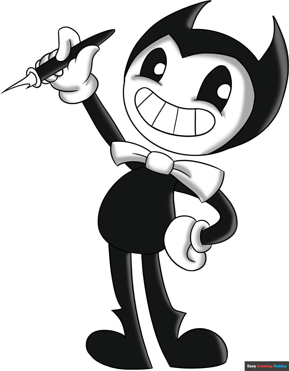 How To Draw Bendy Really Easy Drawing Tutorial