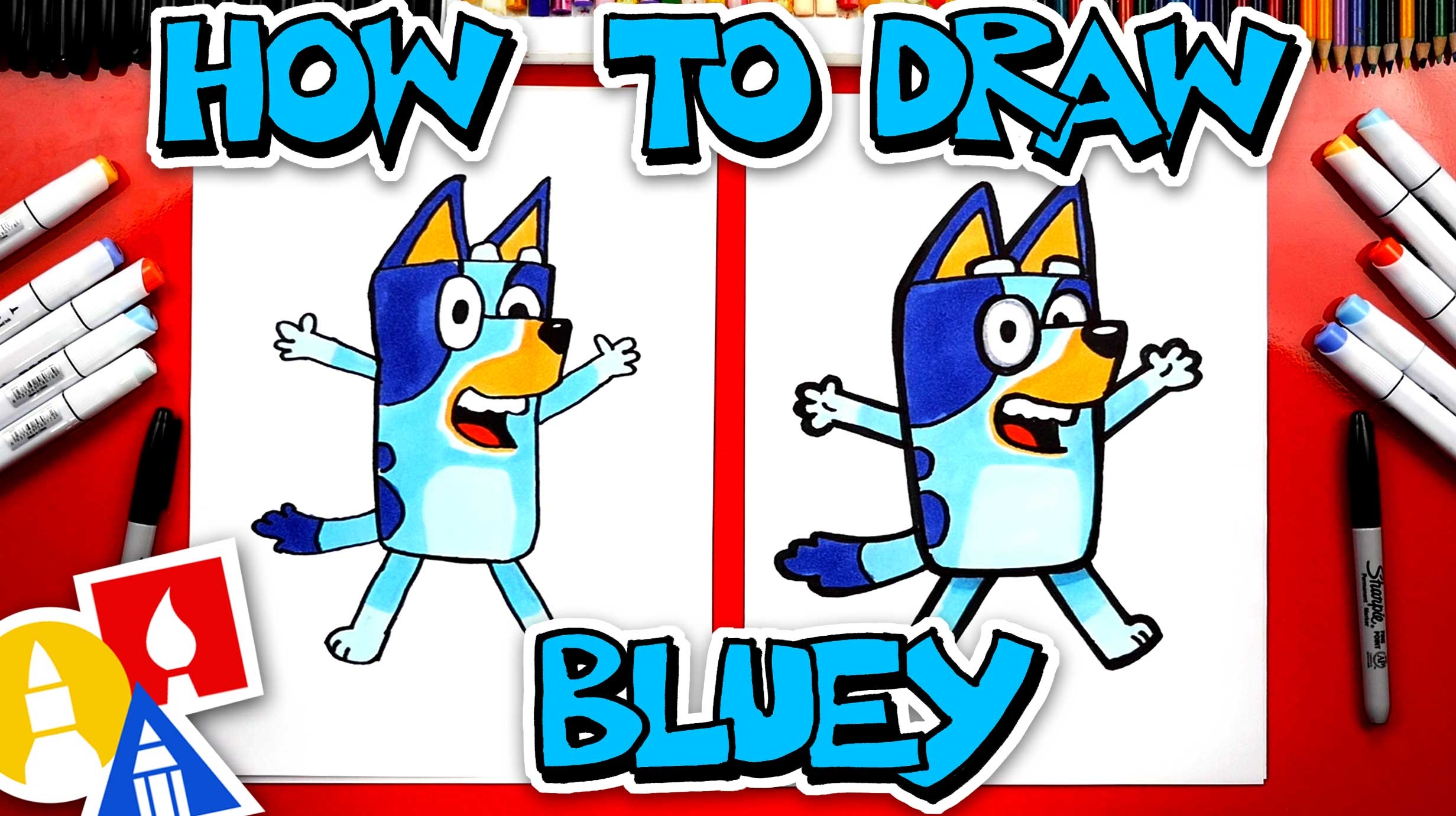 How To Draw Bluey Art For Kids Hub 