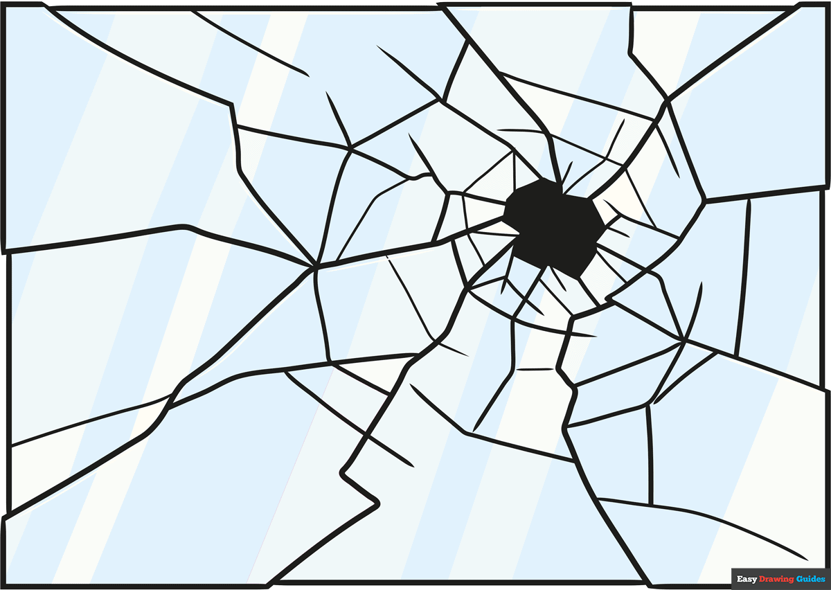 How To Draw Broken Glass Really Easy Drawing Tutorial
