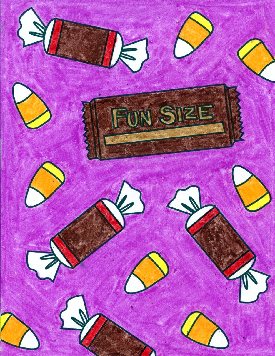 How To Draw Candy Easy Step by Step Art Lesson For Kids