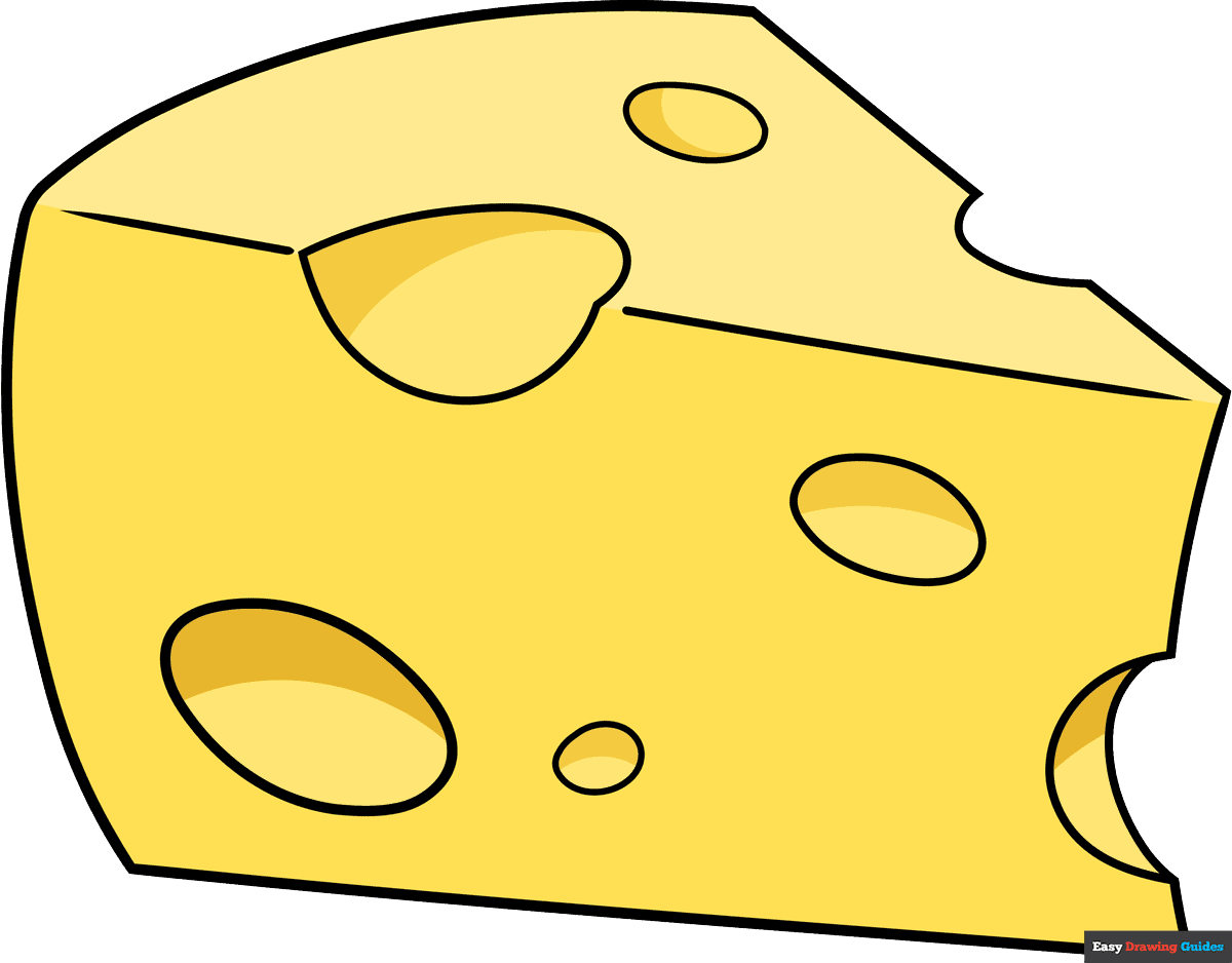 How To Draw Cartoon Cheese Really Easy Drawing Tutorial