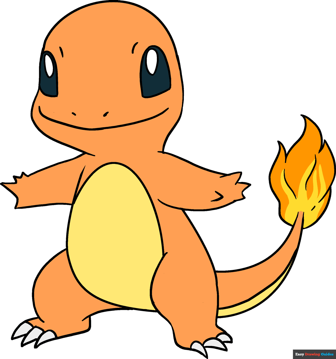 How To Draw Charmander From Pok mon Really Easy Drawing Tutorial