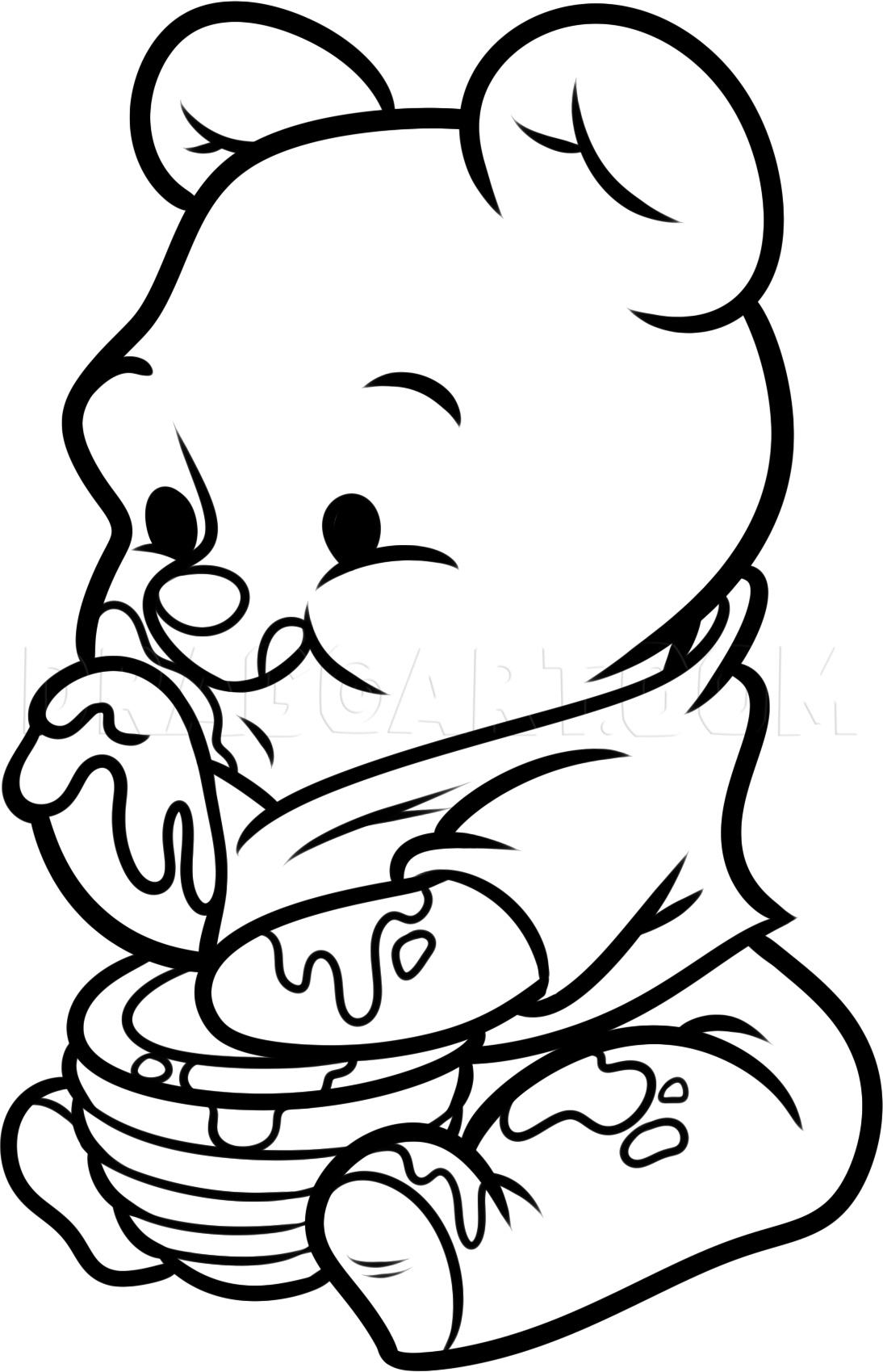 How To Draw Chibi Winnie The Pooh Pooh Bear Drawing Step By 