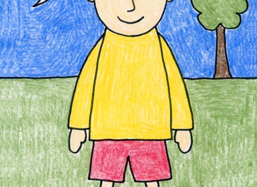How To Draw Children Easy Step by Step Art Lesson For Kids