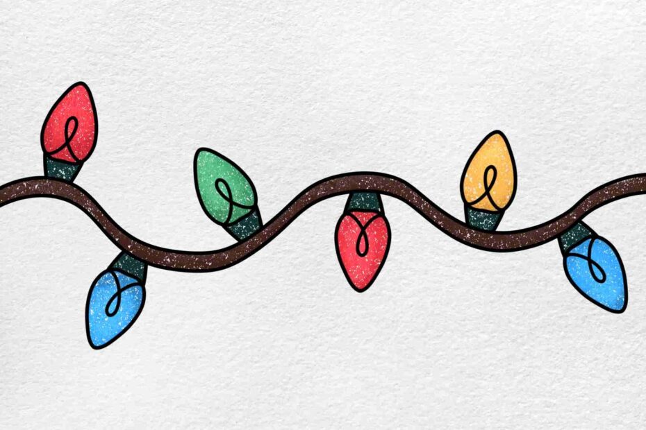 How To Draw Christmas Lights HelloArtsy