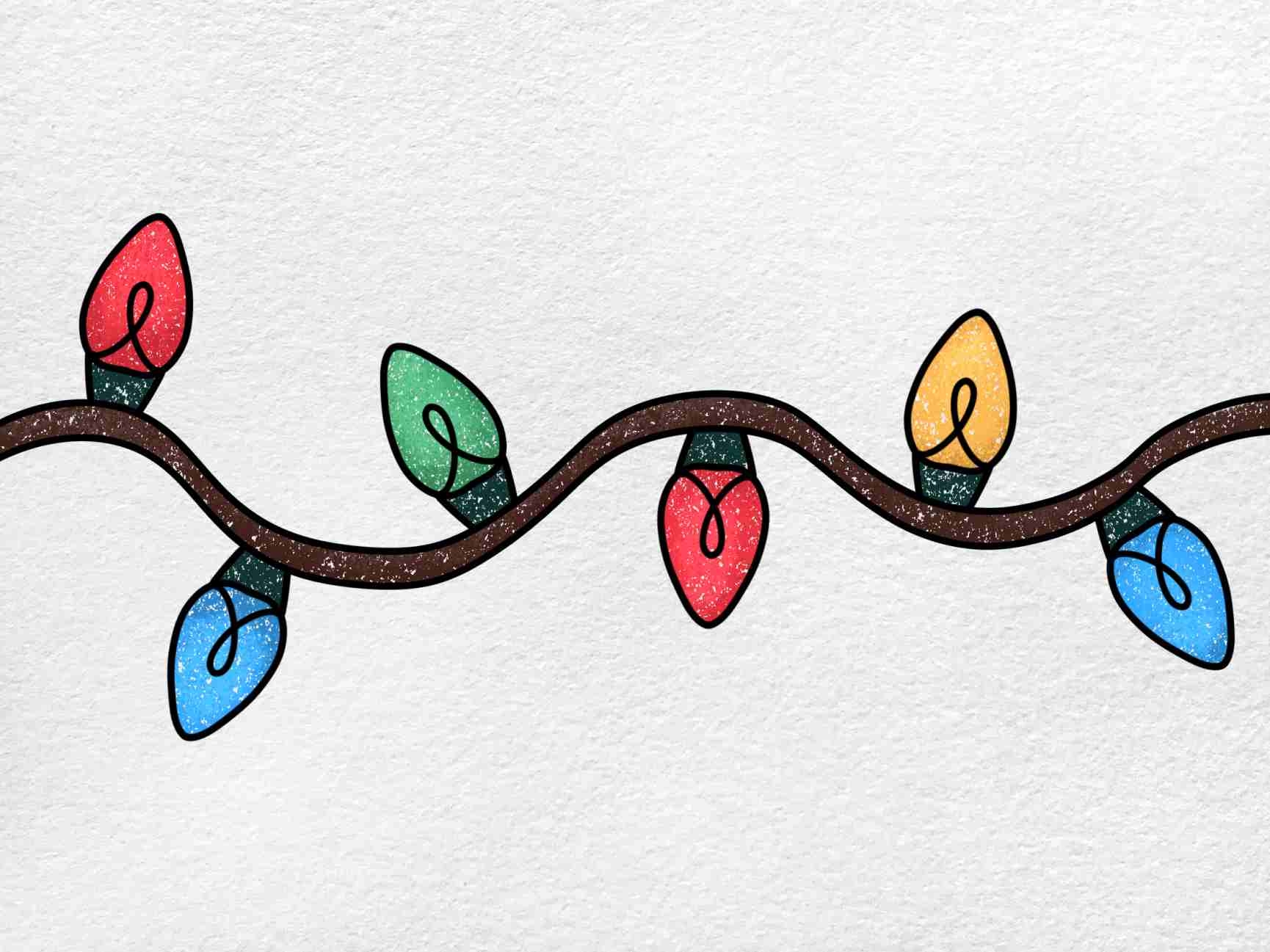How To Draw Christmas Lights HelloArtsy
