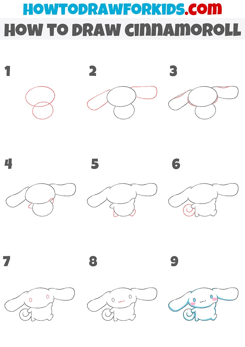 How To Draw Cinnamoroll Easy Drawing Tutorial For Kids