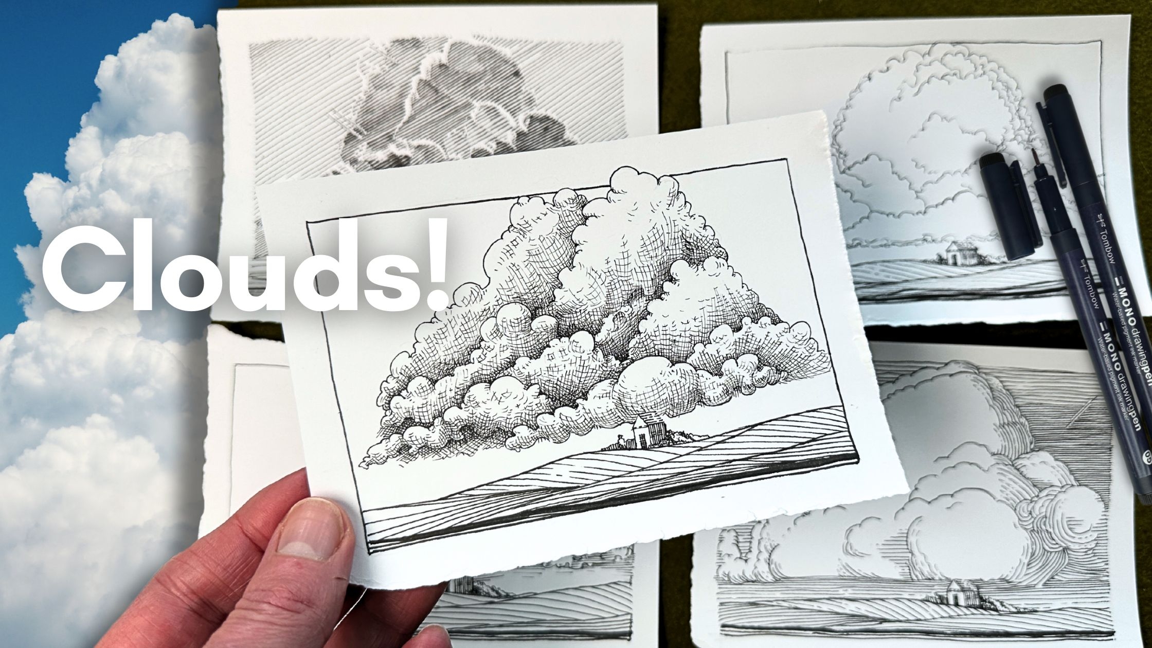 How To Draw Clouds With Pen And Ink Longstride Illustration