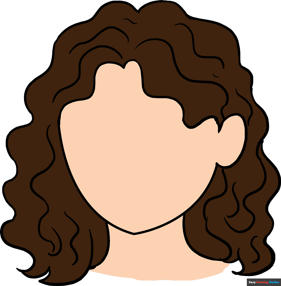 How To Draw Curly Hair Really Easy Drawing Tutorial