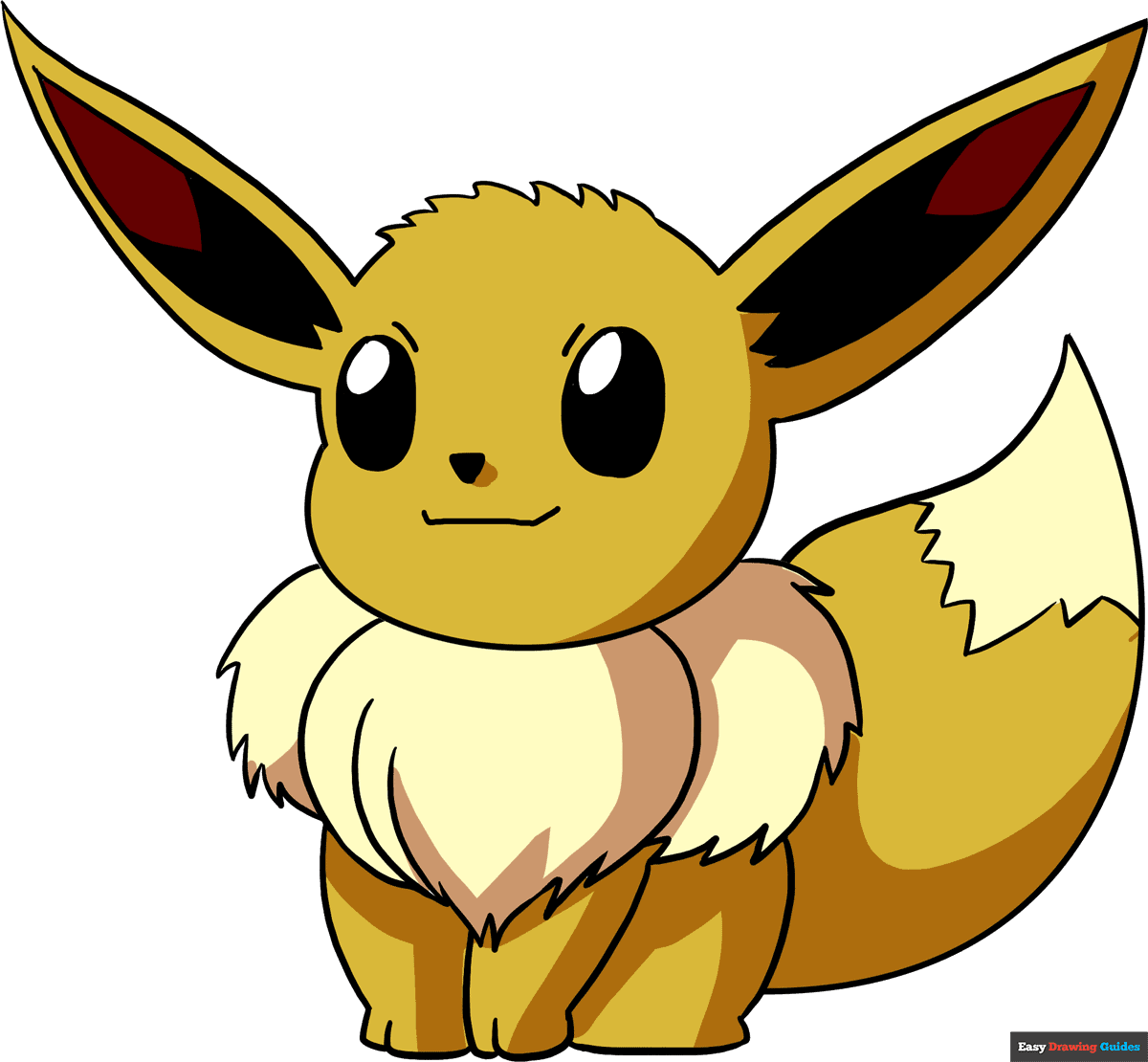 How To Draw Eevee From Pok mon Really Easy Drawing Tutorial