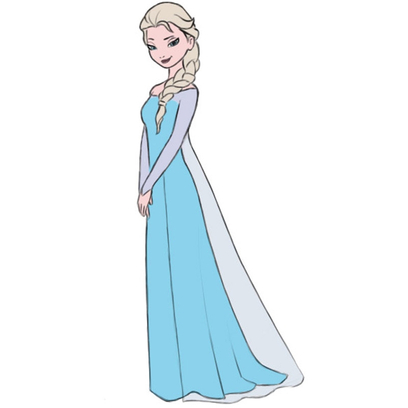 How To Draw Elsa Easy Drawing Art