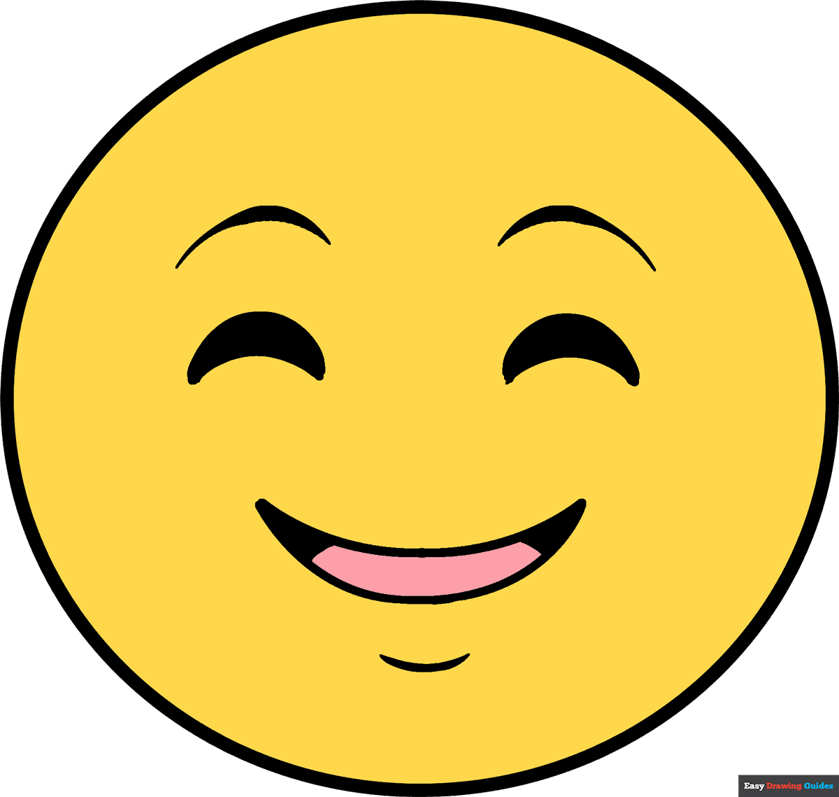 How To Draw Emojis Happy Emoji Really Easy Drawing Tutorial