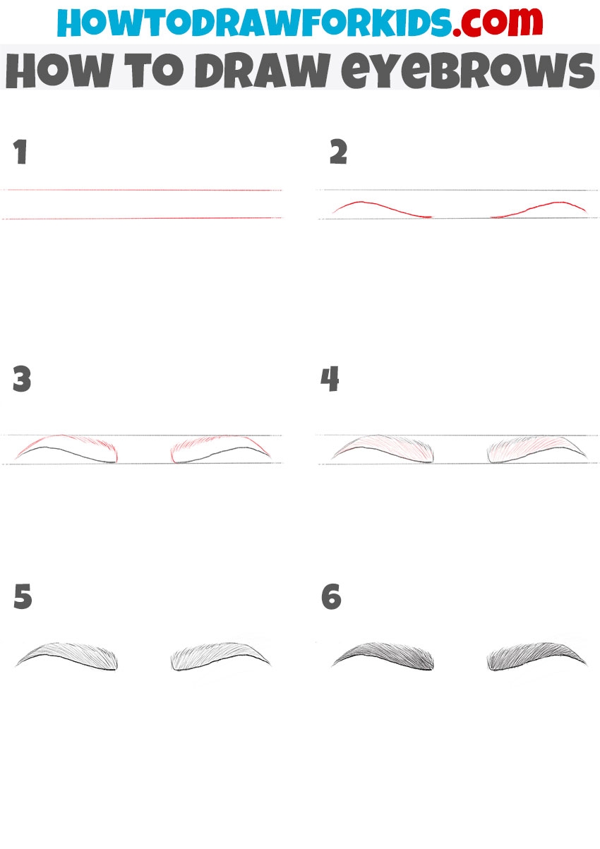 How To Draw Eyebrows Easy Drawing Tutorial For Kids