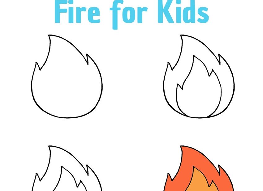 How To Draw Fire For Kids How To Draw Easy