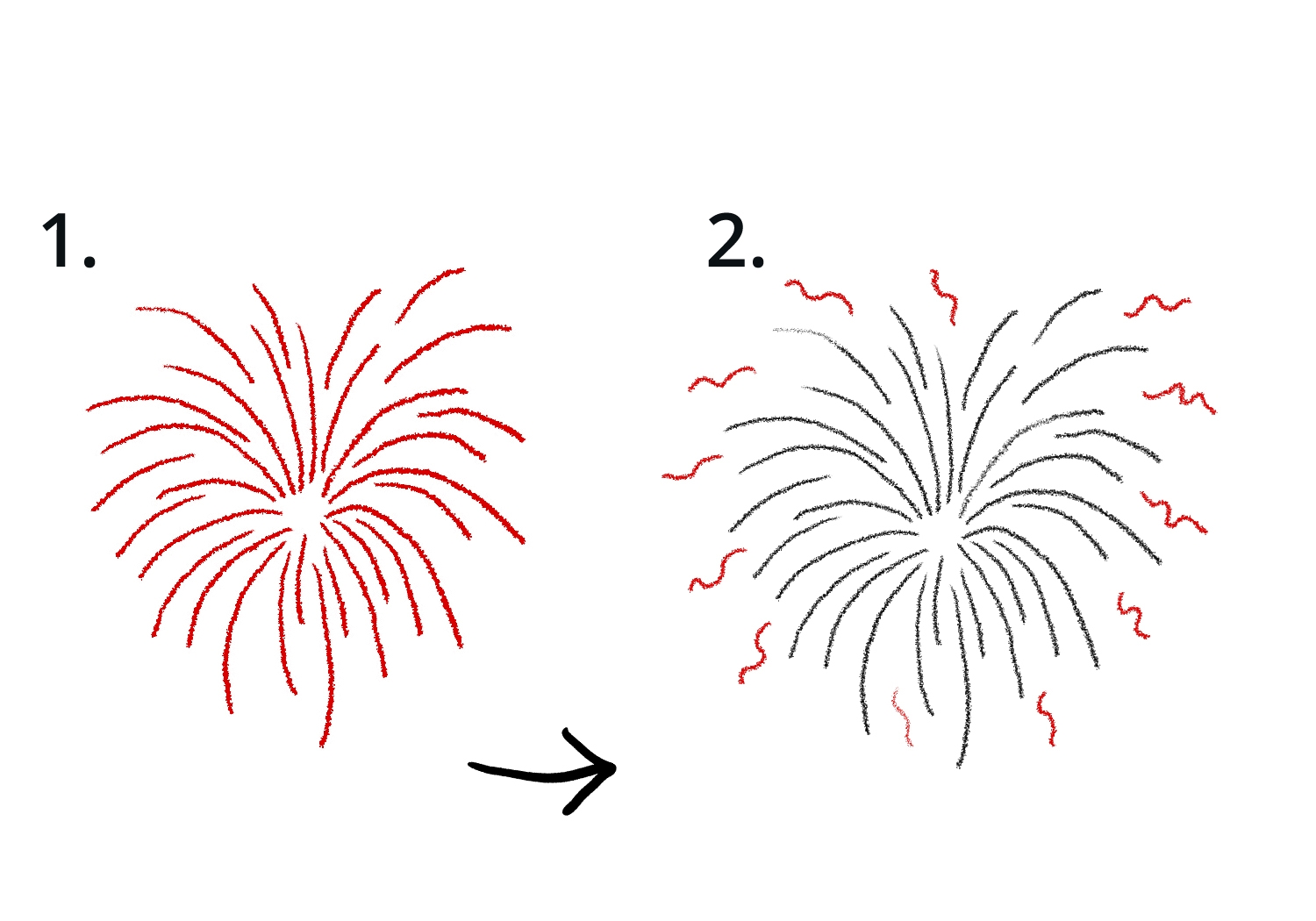 How To Draw Fireworks Design School