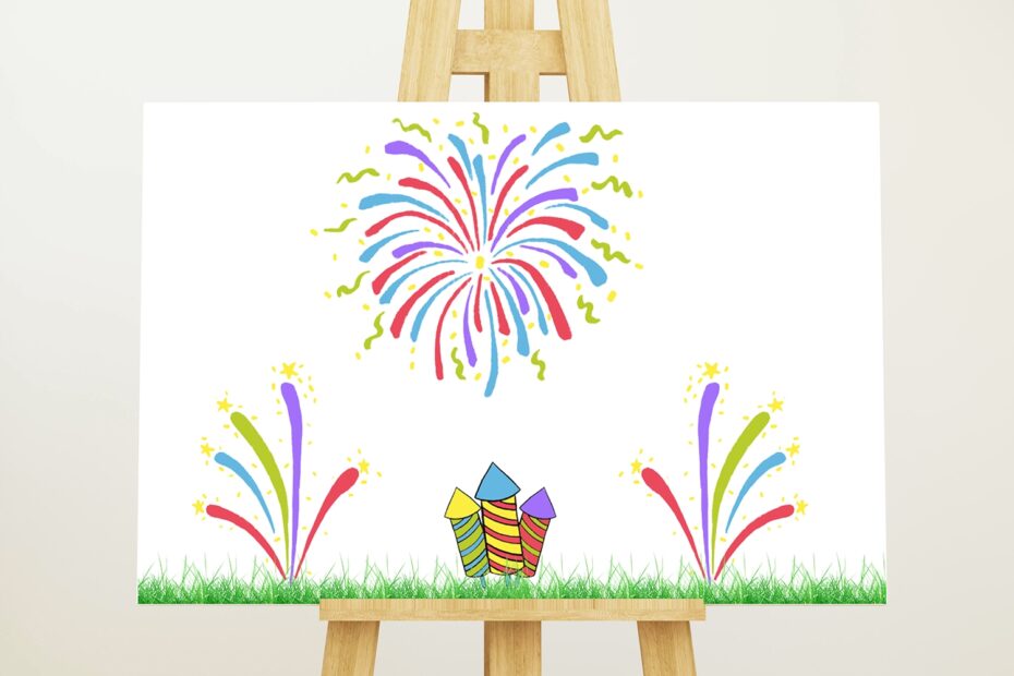 How To Draw Fireworks Design School